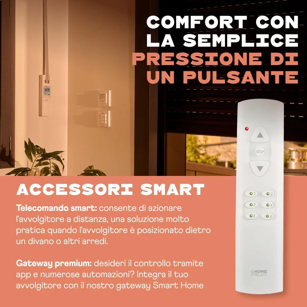 Home Pilot - Avvolgitore da incasso smart Pure per il comando di tapparelle. Tapparelle smart | Montaggio rapido – 10122345