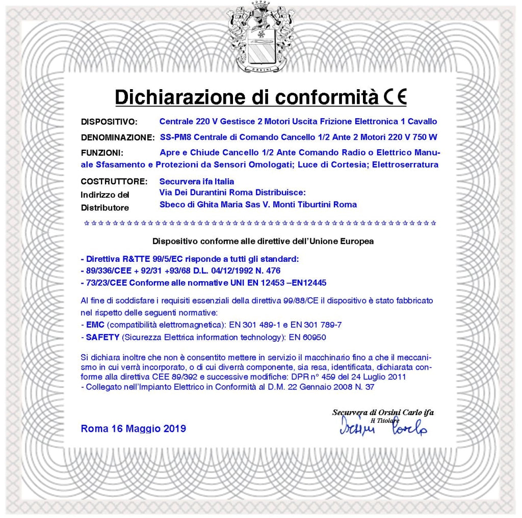 CTR17 PM8000 CENTRALE CANCELLO BATTENTE 220 V RADIORICEVENTE 1 RADIOCOMANDO REGOLAZIONI A TRIMMER SELEZIONE FUNZIONE