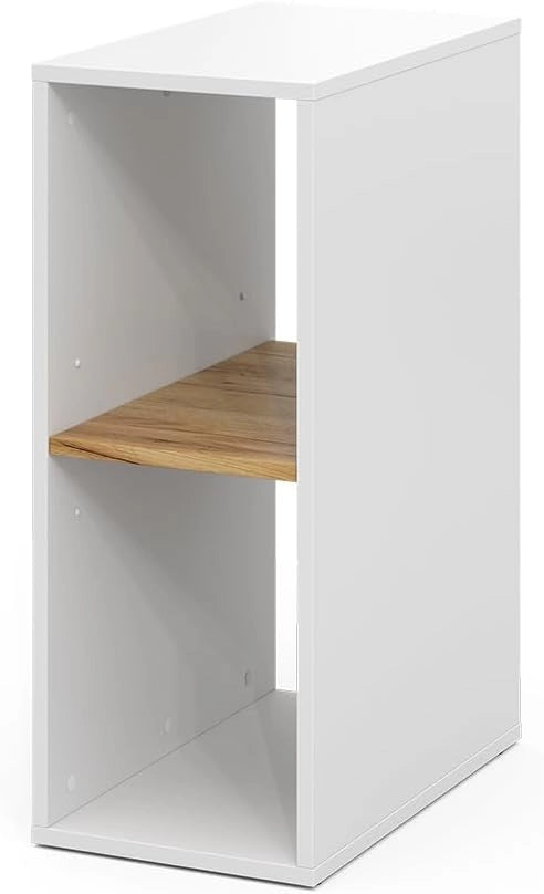 Mobiletto per PC Tomy, Antracite/quercia dorata, 28.5 x 50 cm 2 scomparti, con ruote e ripiano per accessori per computer