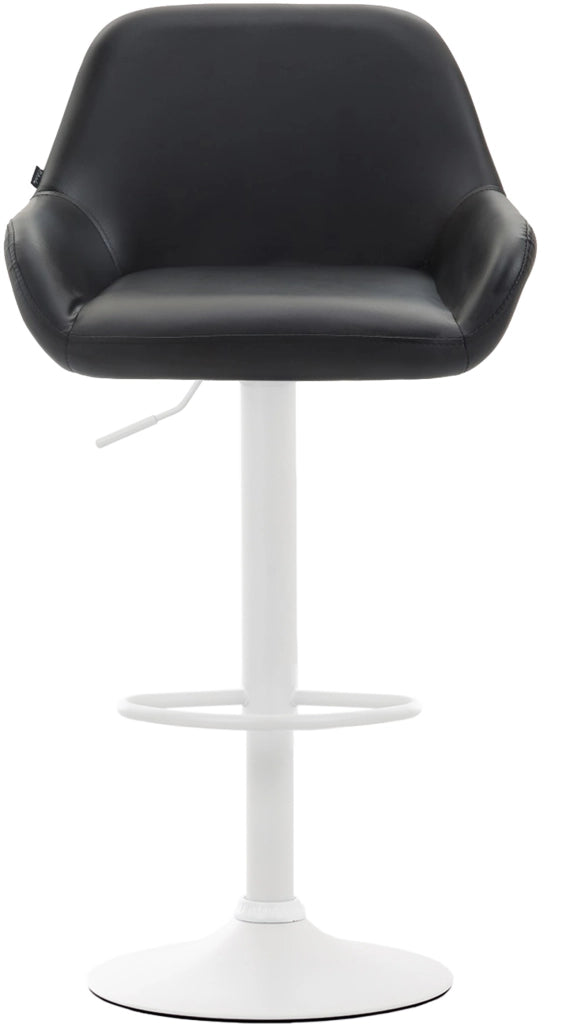 Set 2 Sgabelli Bar Braga In Similpelle nero,bianco