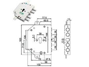 SERRATURA TRIPLICE APPLICARE CON SCROCCO CIL. EUR. BLINDATE 89C855- - mm.60 SX (89C855S000M) - 1 pezzi MOTTURA