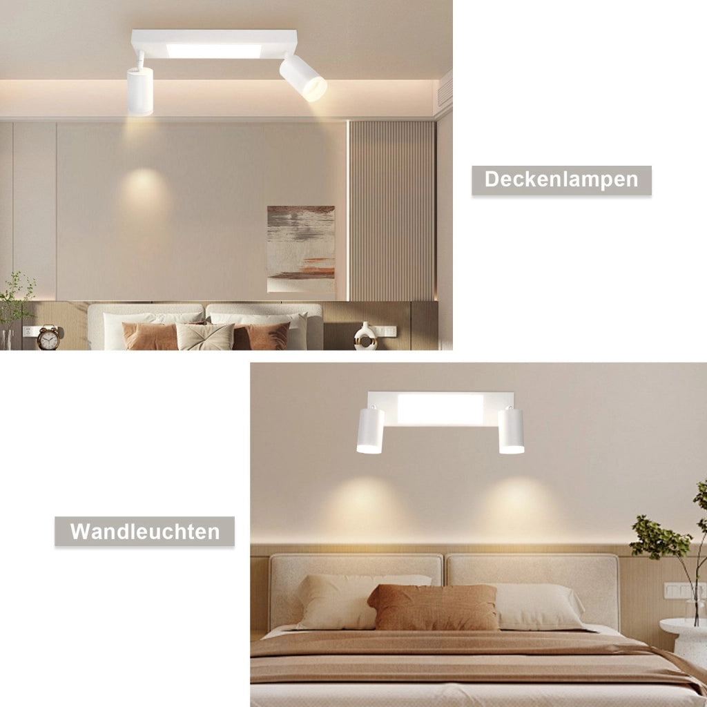 ZMH Faretto da soffitto 3 lampade E14 rotondi industriali retrò girevoli per camera letto