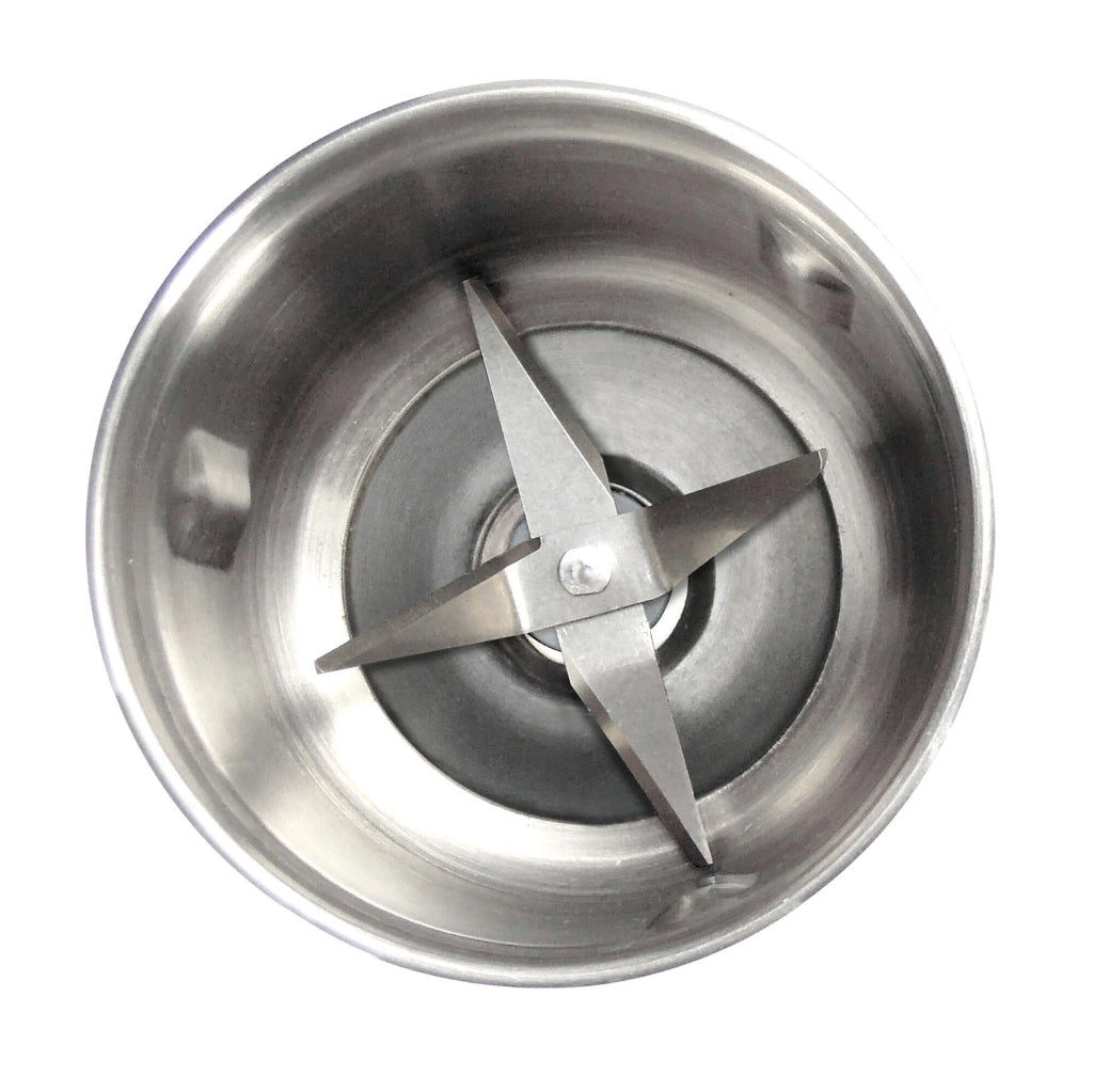 Macinacaffè elettrico con tritatutto, 2 contenitori acciaio inox 100g, macinazione secco e umido 300W cucina - SOGO