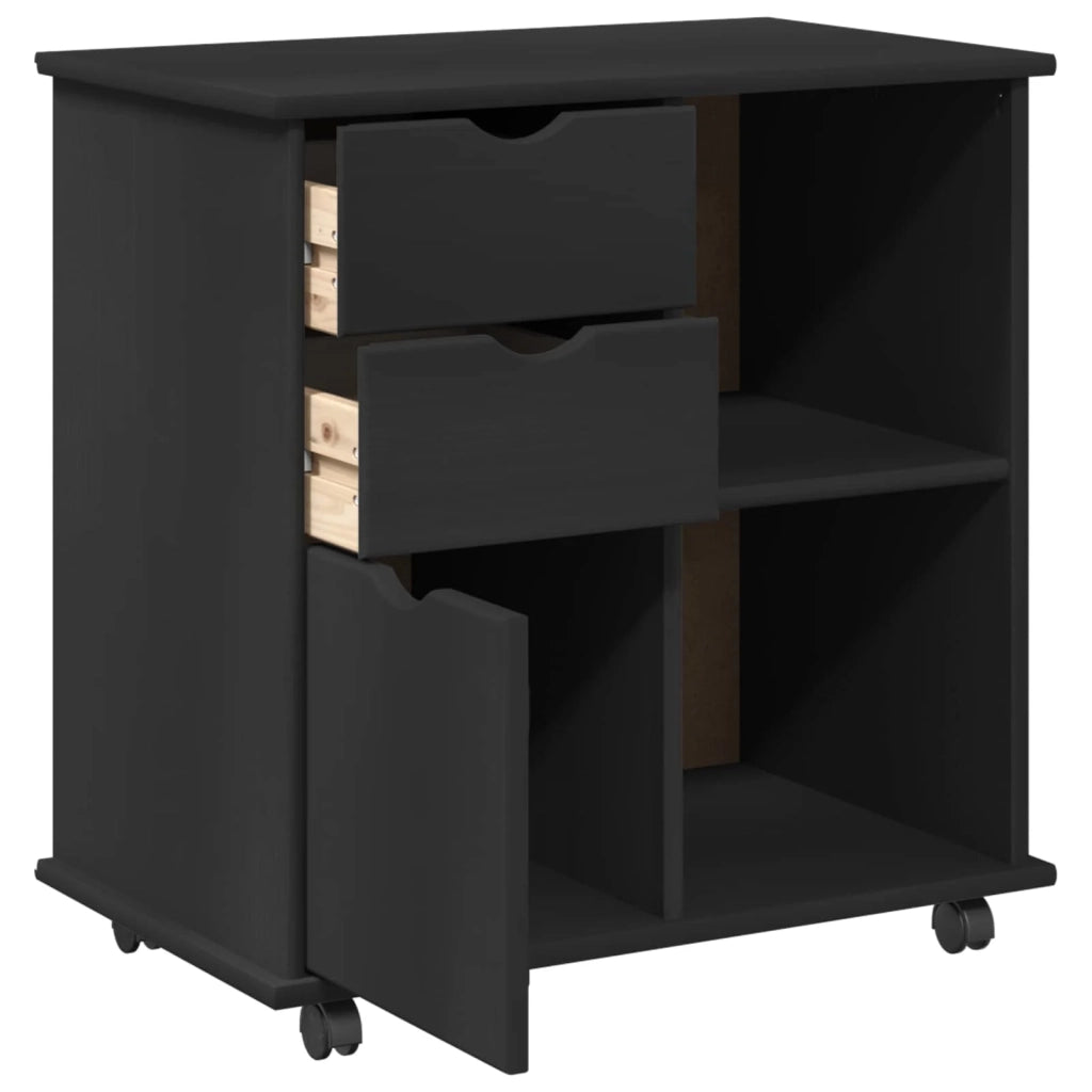Mobile con Ruote con ruota Nero 63,5 x 39 x 65,5 cm 42028383