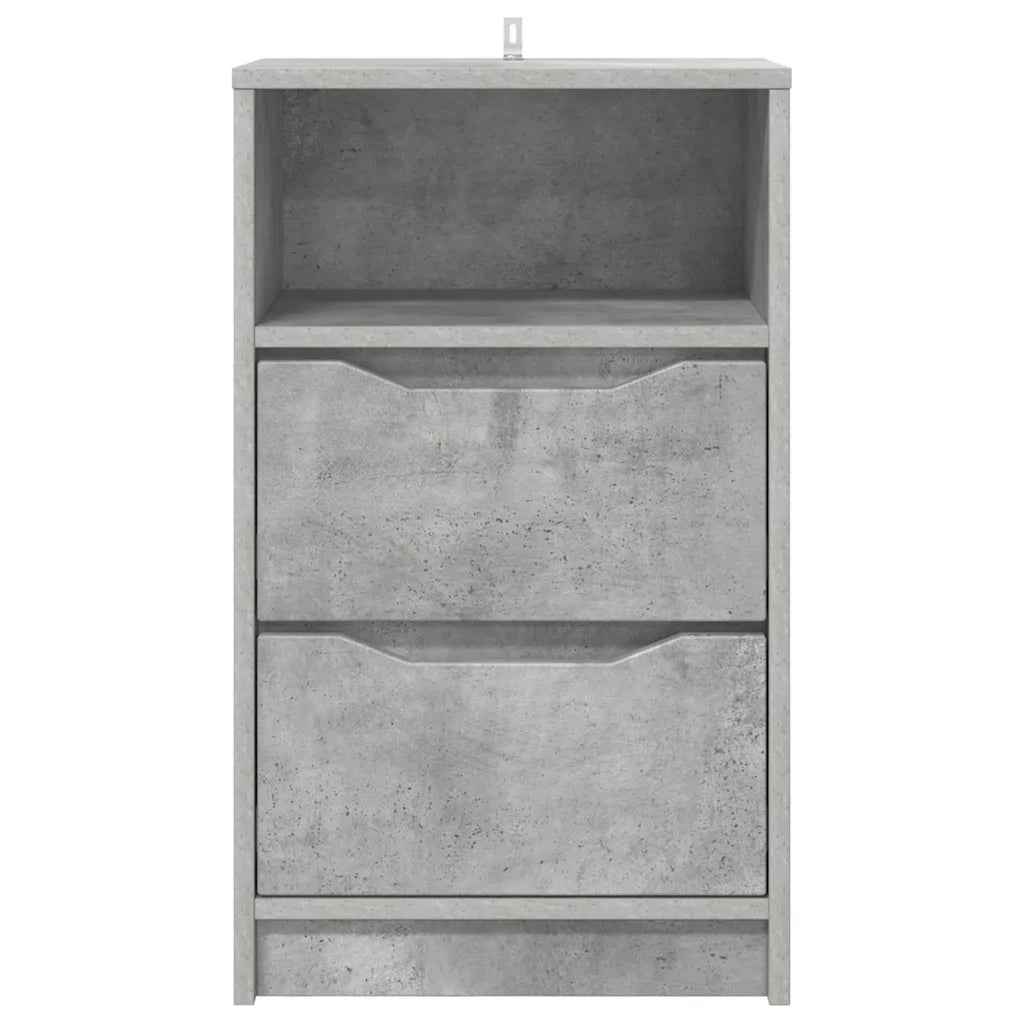 Comodino-Tavolino da notte Grigio cemento 40 x 30 x 467 cm Legno multistrato