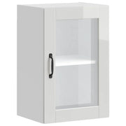 Mobiletto da cucina a parete pratico e di design 40 x 31 x 60 cm finitura in legno bianco lucido 02_0050314