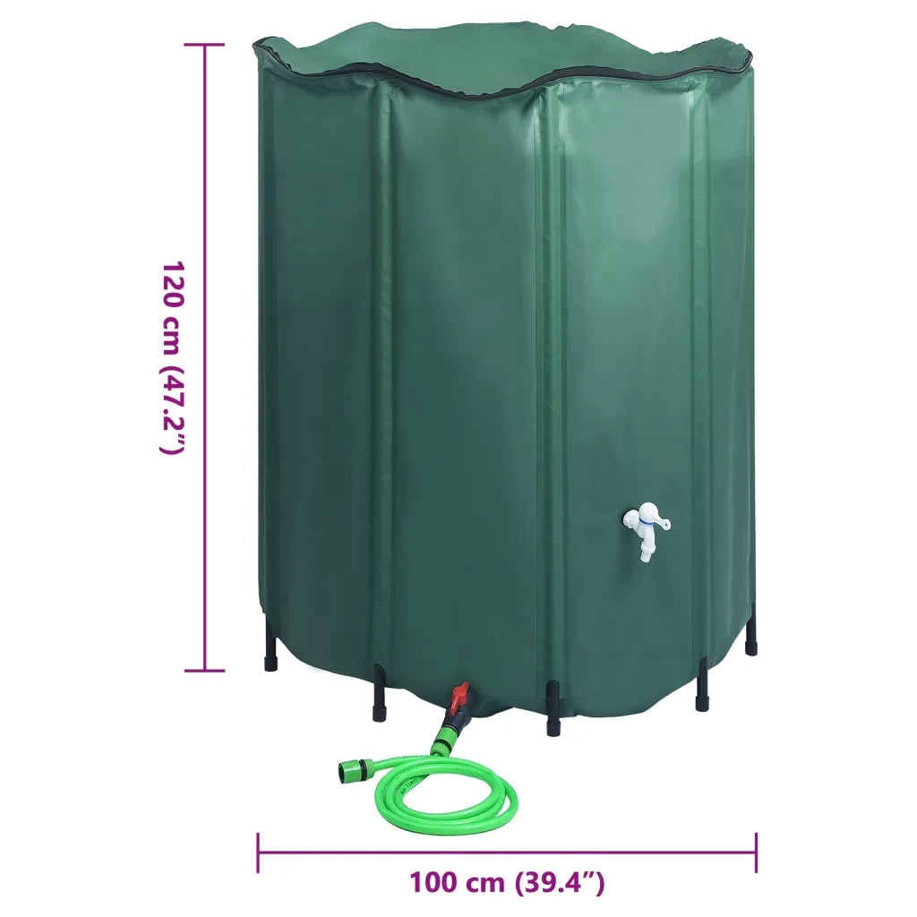 Serbatoio per Acqua Piovana Pieghevole con Rubinetto 1000 L CFW7769184