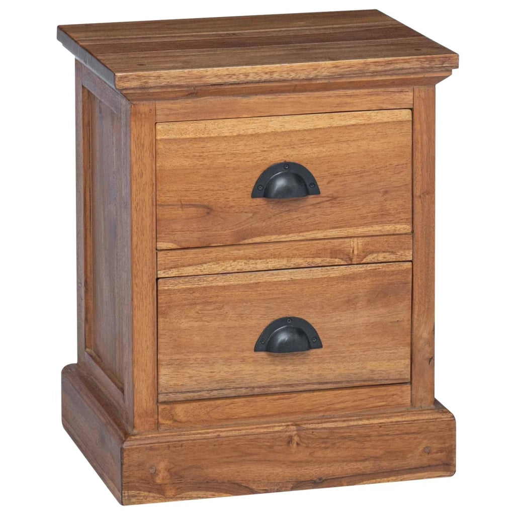 Comodino | Armadio da Notte | Mobiletto da notte Naturale 40 x 30 x 50 cm Legno di teak solido