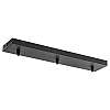 Rosone Rettangolare Per Serie Flash Flip Flute In Metallo Nero Satinato 3 Fori