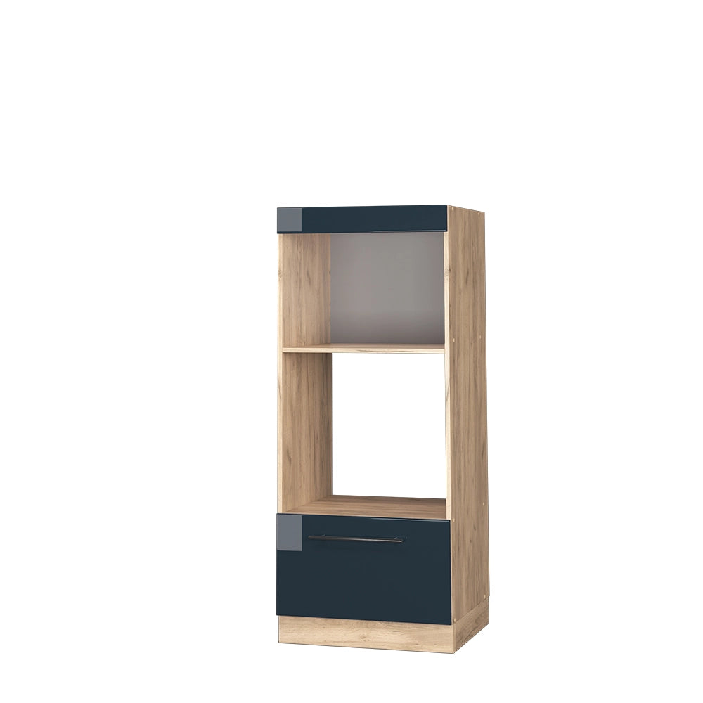 Vicco Set mobili bagno Blu scuro lucido 60 cm aperto