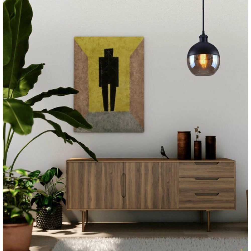 Trade Shop - Lampadario A Sospensione Vintage Da Soffitto Attacco E27 Effetto Ambrato Lp-12n -