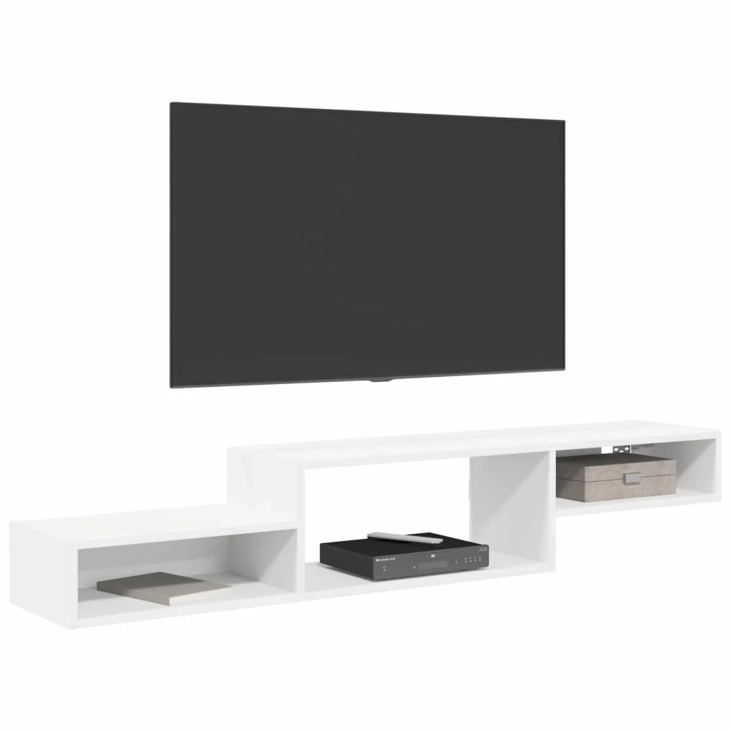 Mobile TV da Parete A parete-Credenza per TV sospesa Bianco 150 x 28 x 26 cm