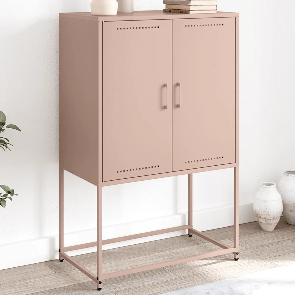 vidaXL Credenza Rosa 68,5x38,5x107 cm in Acciaio