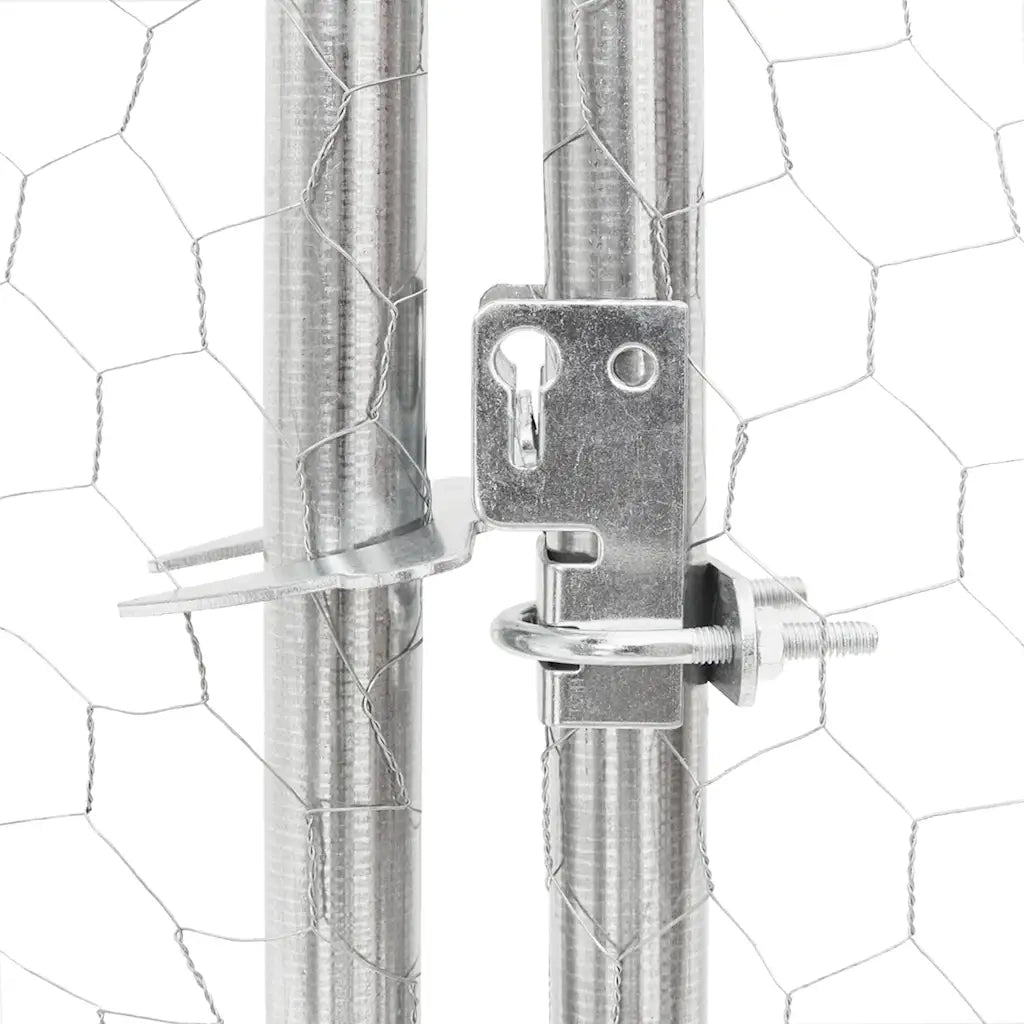 Cuccia per Cani da Esterno con Recinto 5x2x1,5m Acciaio Zincato CFW7238200