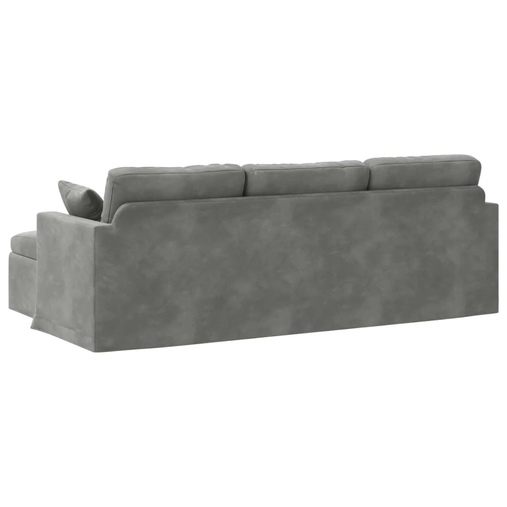 Divano Grigio scuro 198 x 134 x 80 cm Velluto