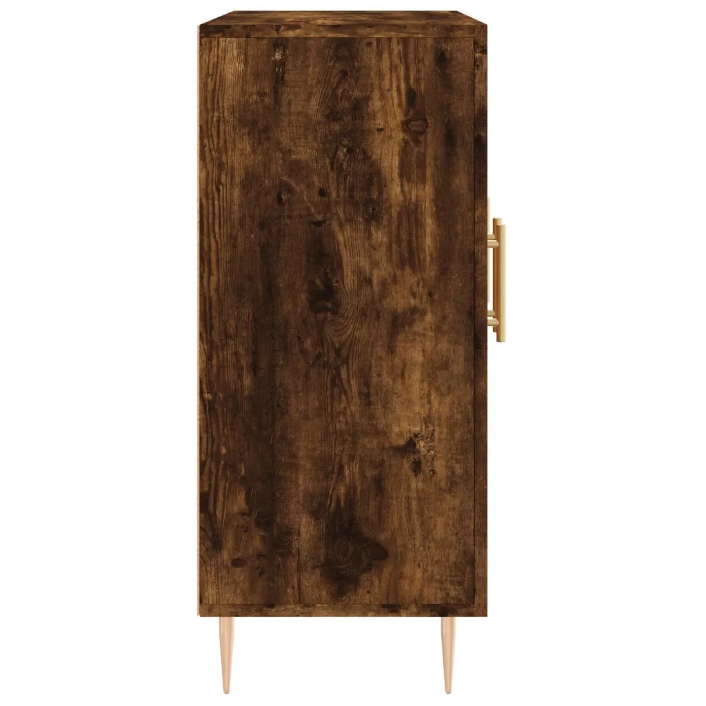 Credenza Rovere Fumo 90x34x80 cm in Legno Multistrato 828097