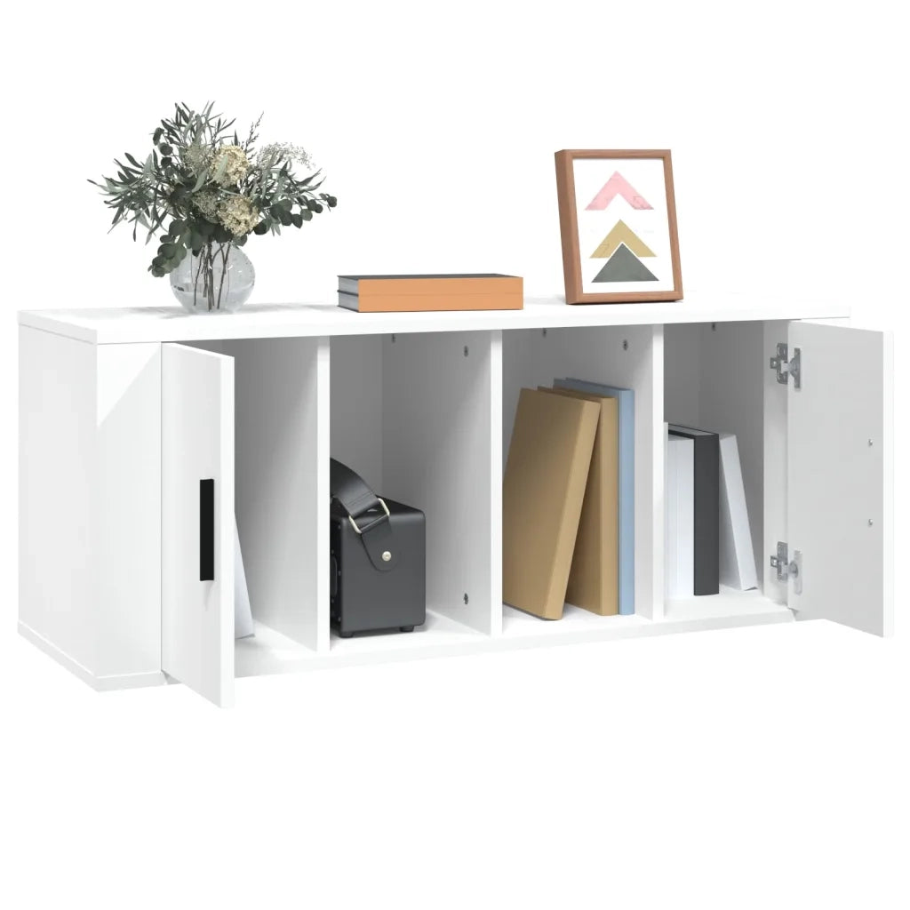 Mobile Porta TV Bianco 100x35x40 cm in Legno Multistrato 816800