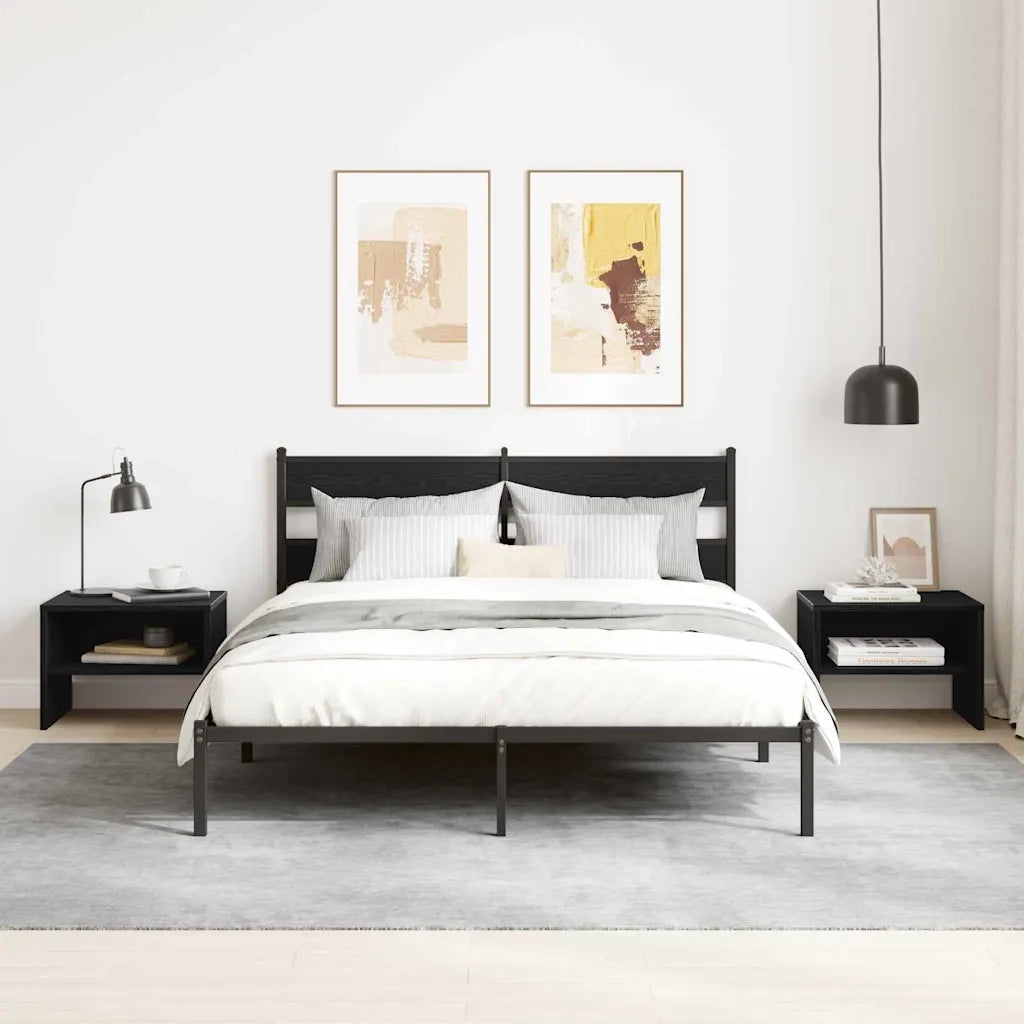 Armadio da Notte 2 pcs Rovere nero 40 x 40 x 30 cm 875008