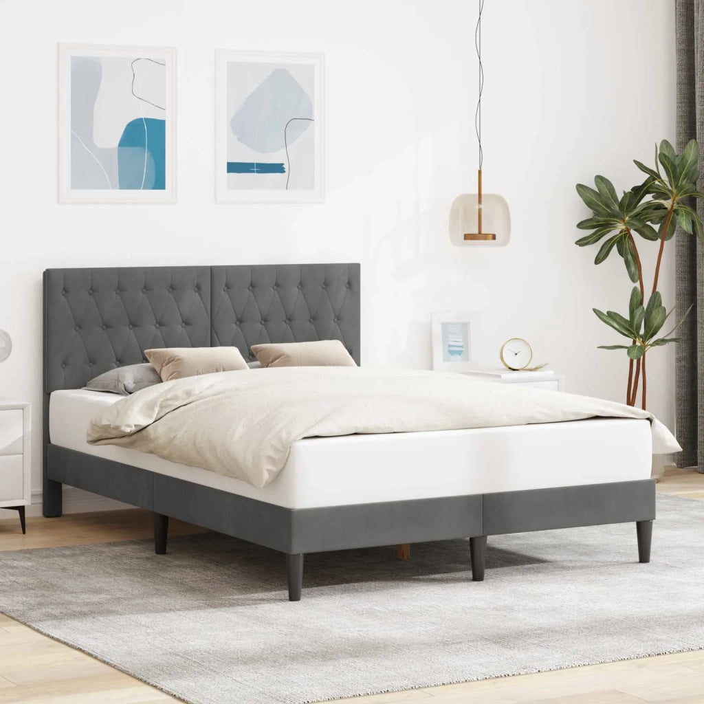 Struttura del letto Grigio Scuro 140 x 200 cm Velluto 42027668