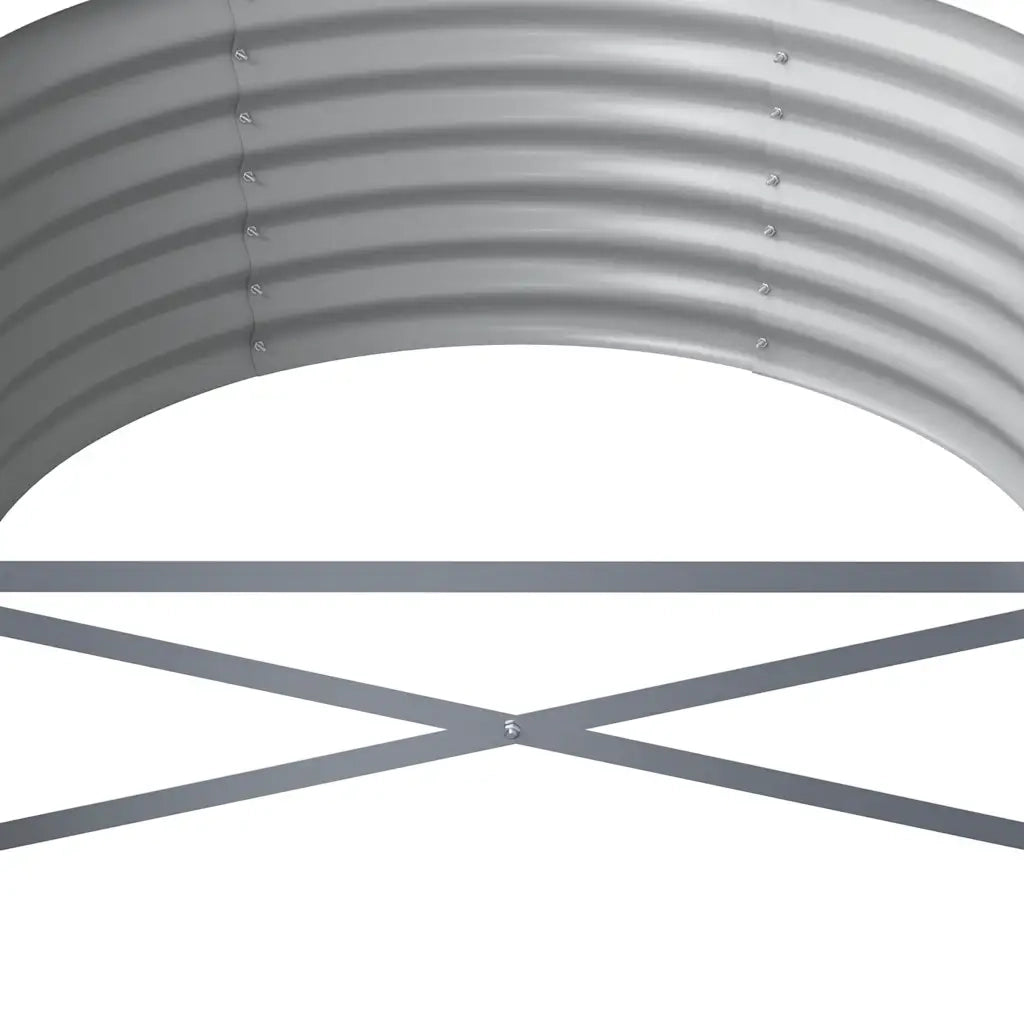Letto Giardino Acciaio Zincato 224x80x36cm Argento 318922