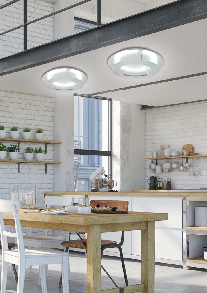 Plafoniera LED Candellux Merle argento 40cm 18W 3000K
