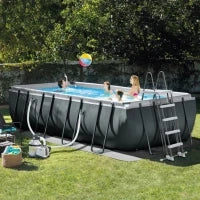 26356GN - Piscina Ultra Xtr Frame Rettangolare 549X274X132 Cm, Pompa A Sabbia, Scaletta Doppia, Telo Base, Copertura