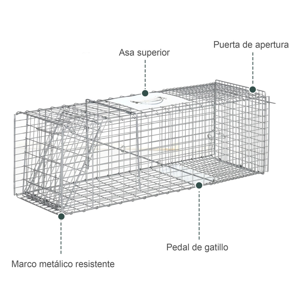 Gabbia per Animali Pieghevole ¨C Zephmum ¨C Grigio 93x31x34.5 cm