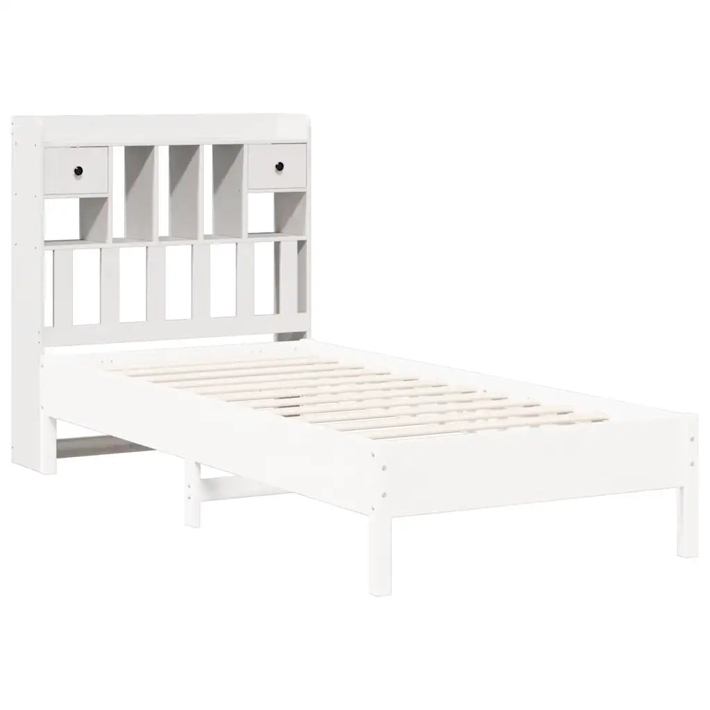 vidaXL Testiera con Ripiani Bianca 75 cm in Legno Massello di Pino