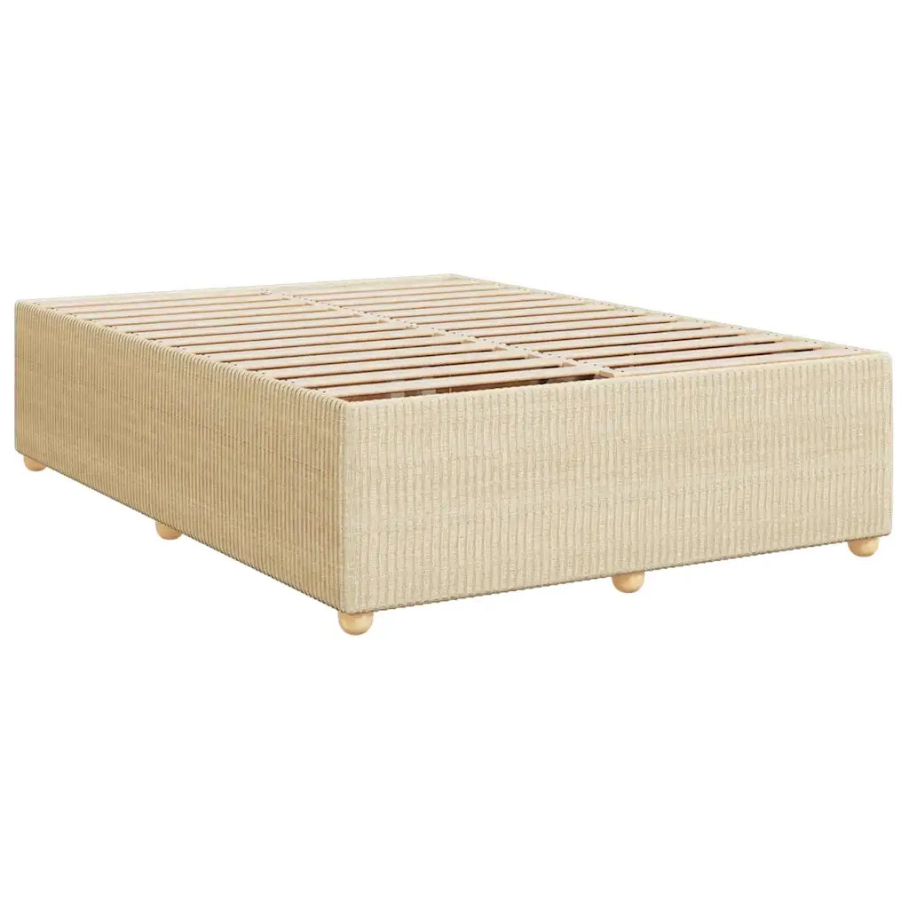 Giroletto a Molle con Materasso Crema 140x200 cm in Tessuto 3287498