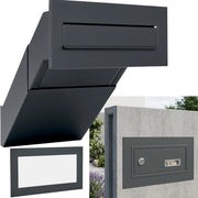Porta lettere incastrabile XXL - Resistente alle intemperie - In rame - In acciaio in lamina - Dimensioni 305 x 135 mm