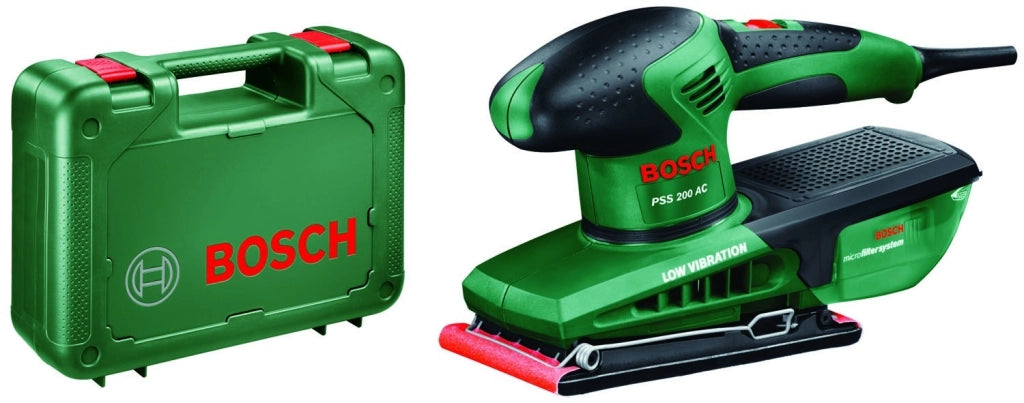 LEVIGATRICE ORBITALE BOSCH PSS 200 AC + VALIGETTA E FOGLIO ABRASIVO