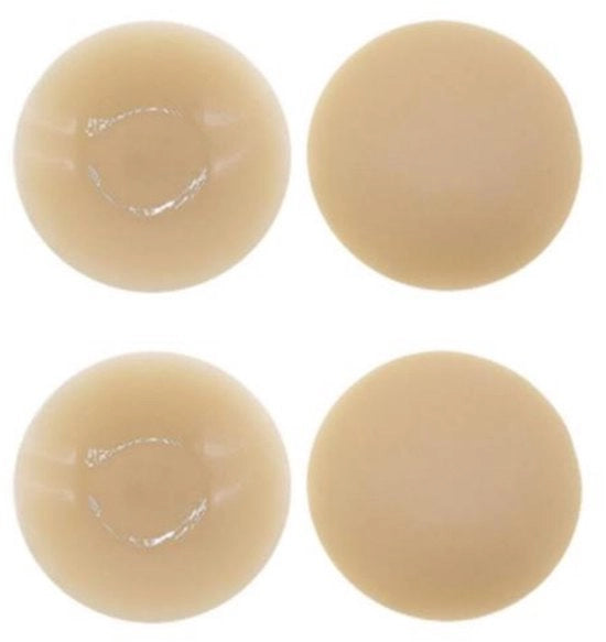 2 paia di adesivi per seno - 7*7 cm - adesivi per seno in silicone rigidi - adesivi per seno in silicone morbidi e riciclabili - adesivi per seno anti-polvere - adesivi per seno per donna - adesivi per seno in silicone autoadesivi e trasparenti