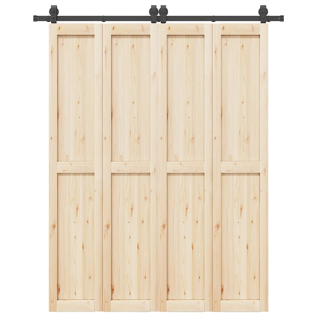 Kit di Binari per Porte Scorrevoli 183 cm Acciaio Nero CFW5421159