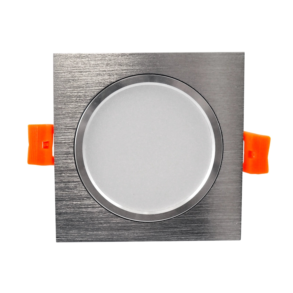 Faretto LED incasso 7W quadrato argento 3000K Venus