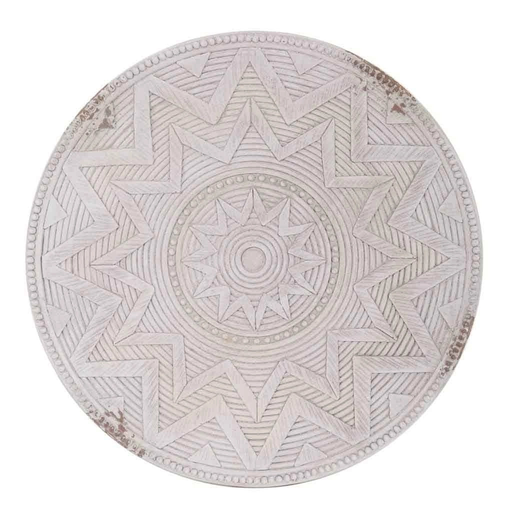 Piatto decorativo in magnesio 50x50x06h cm