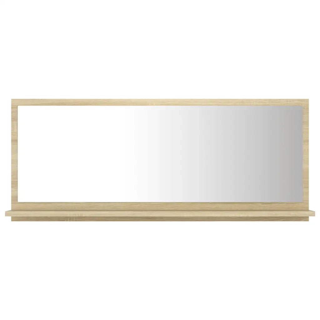 Specchio da bagno-Specchio decorativo Rovere Sonoma 90x10,5x37 cm Legno Multistrato