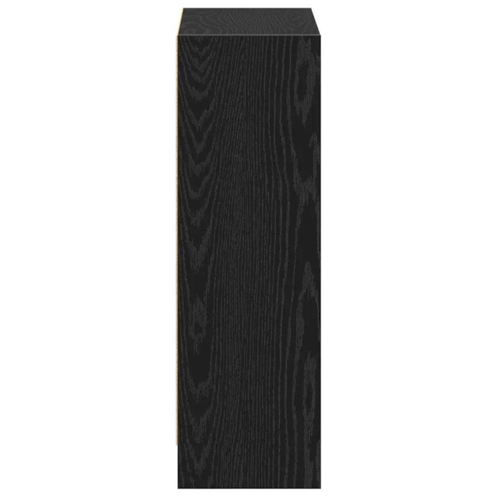 Armadio per Libri Rovere Nero 60 x 24 x 76 cm Legno multistrato 862001