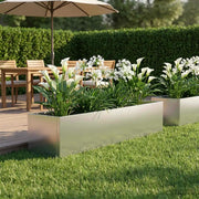 Vaso da giardino Argento 80 x 20 x 20 cm Acciaio zincato 8005172