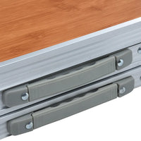 Tavolo da Campeggio Pieghevole in Alluminio 180x60 cm 48174