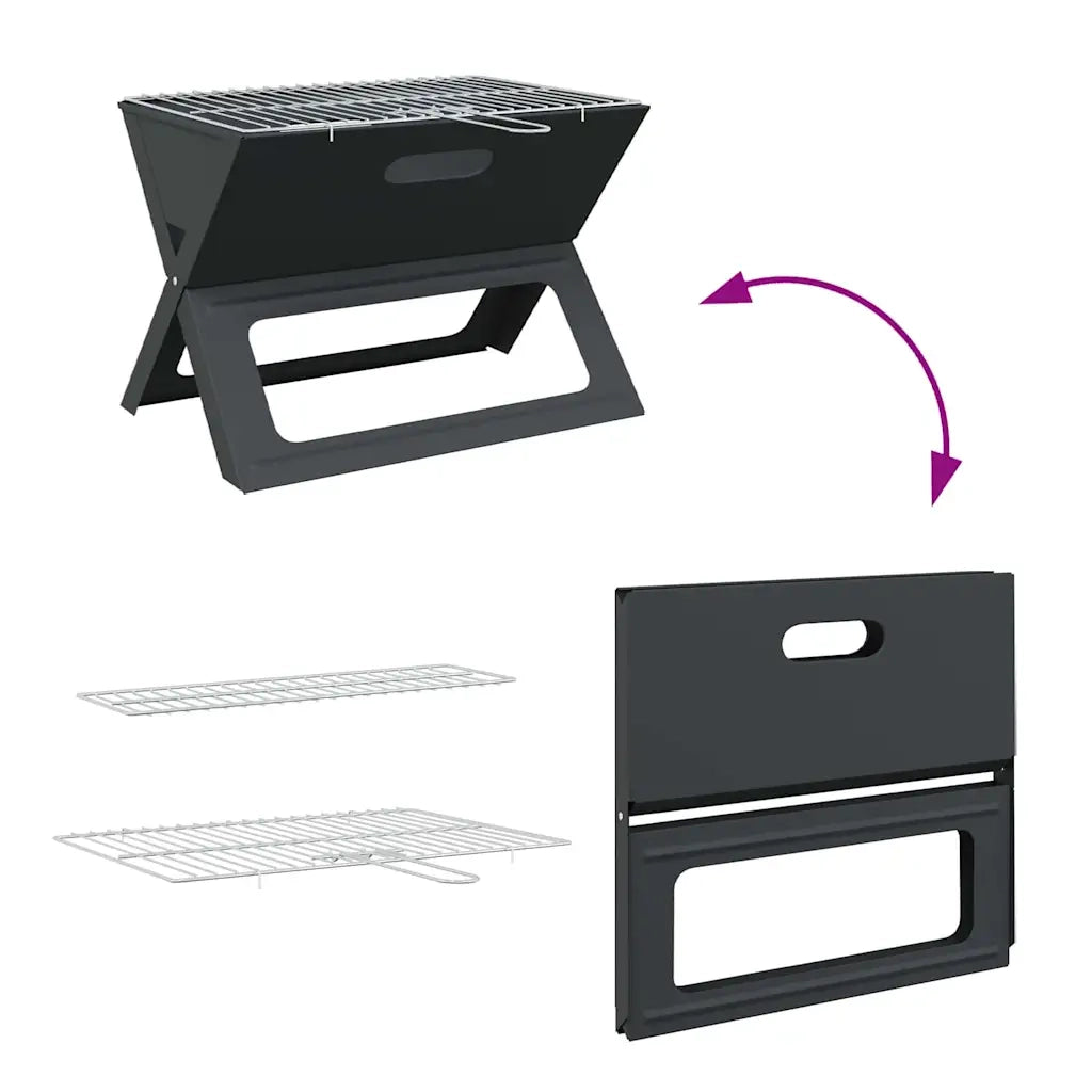 Griglia da Esterno Nero 46 x 31 x 31 cm Acciaio CFW5459231