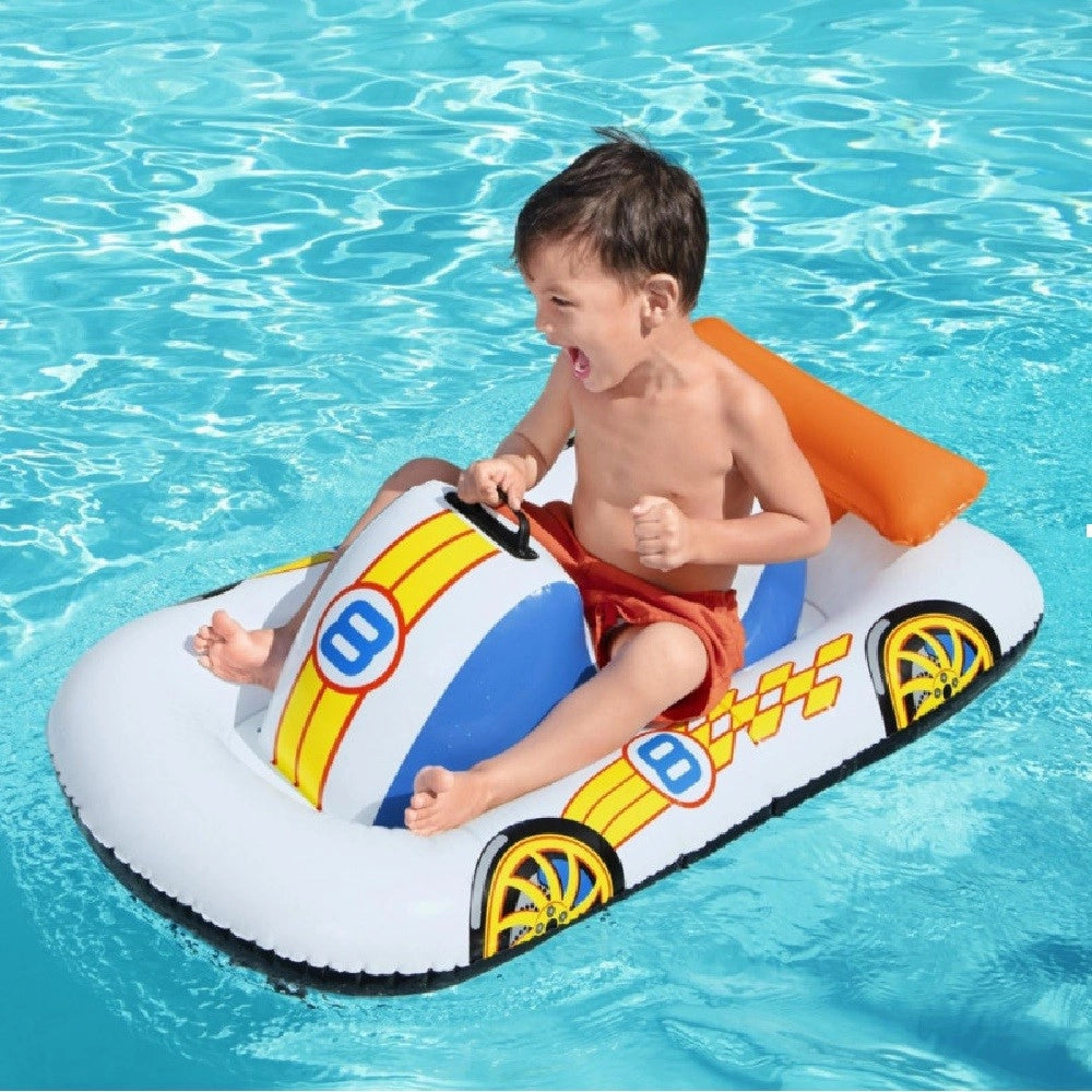 Trade Shop - Cavalcabile Auto Sportiva 110x75cm Galleggiante Piscina Spiaggia Gonfiabile 41480 -
