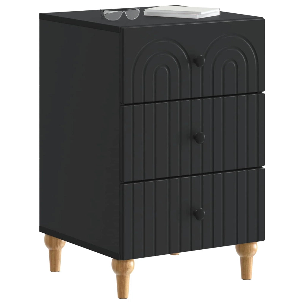 Armadio da Notte Nero 43x 41 x 66,5 cm Legno ingegnerizzato 894096