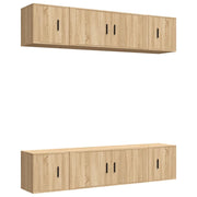 Set di Mobili Porta TV 6 pz | Armadietto TV | Mobile Porta TV Rovere Sonoma in Legno Multistrato
