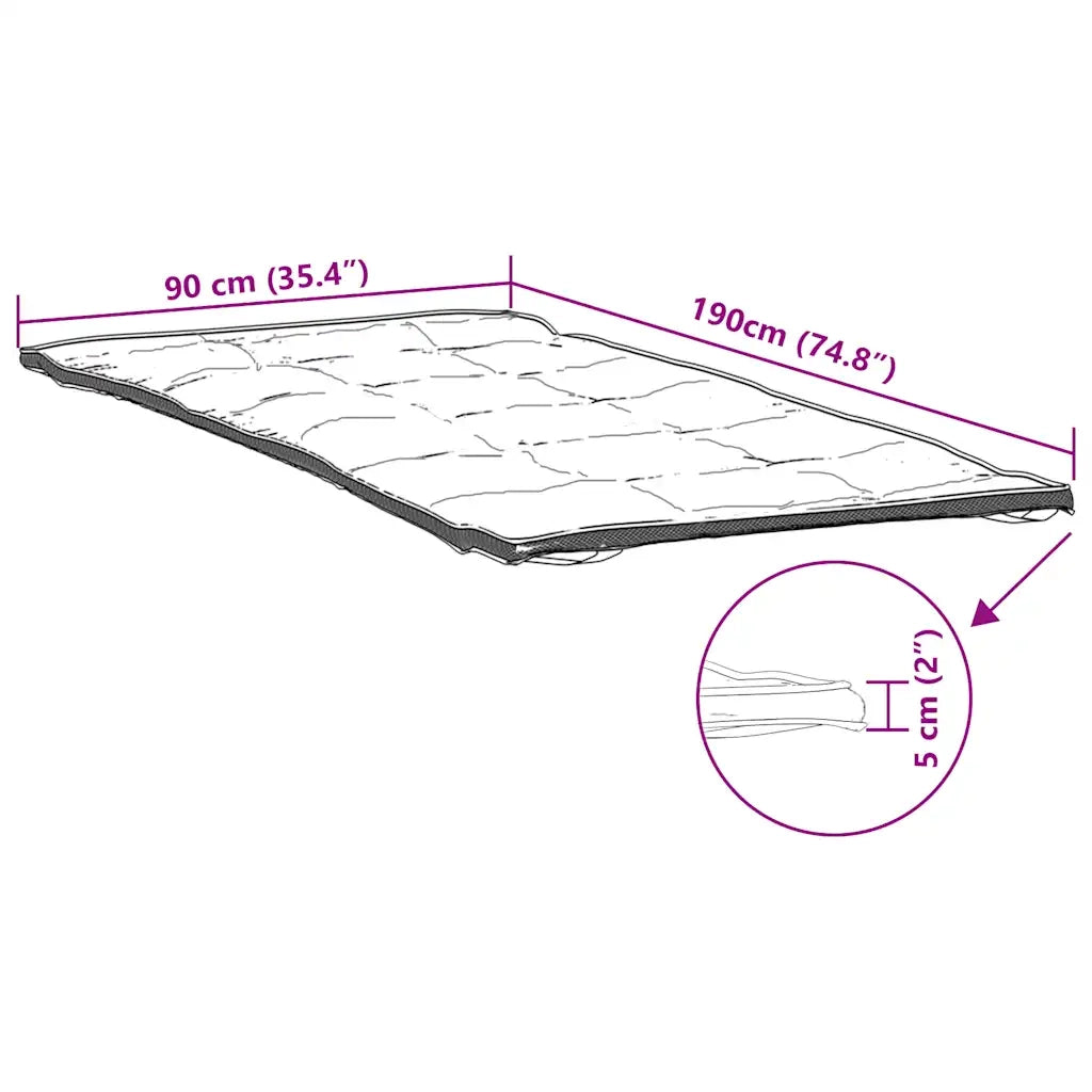 Coprimaterasso Bianco 90x190 cm CFW2548864