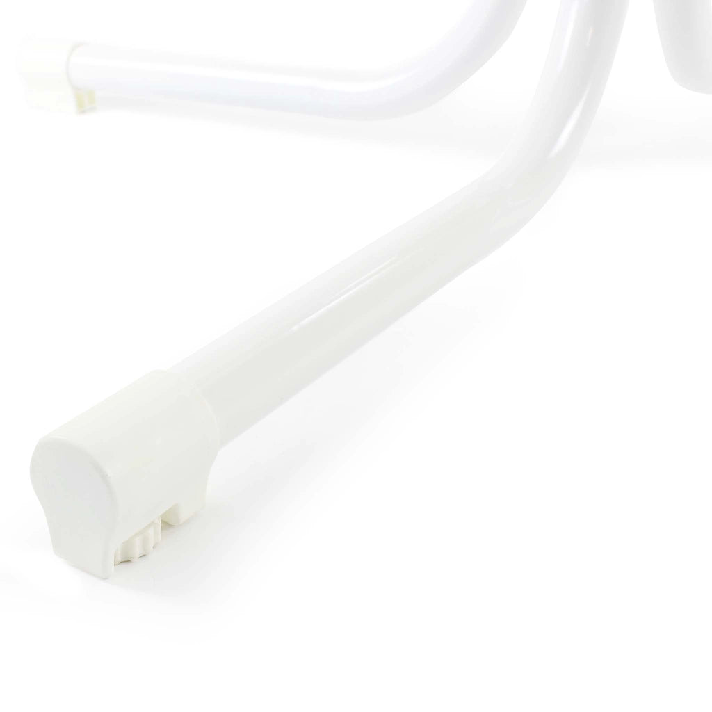 Toboli Tavolo alto da bar rotondo pieghevole bianco Ø 70 cm h 110 cm per interno ed esterno