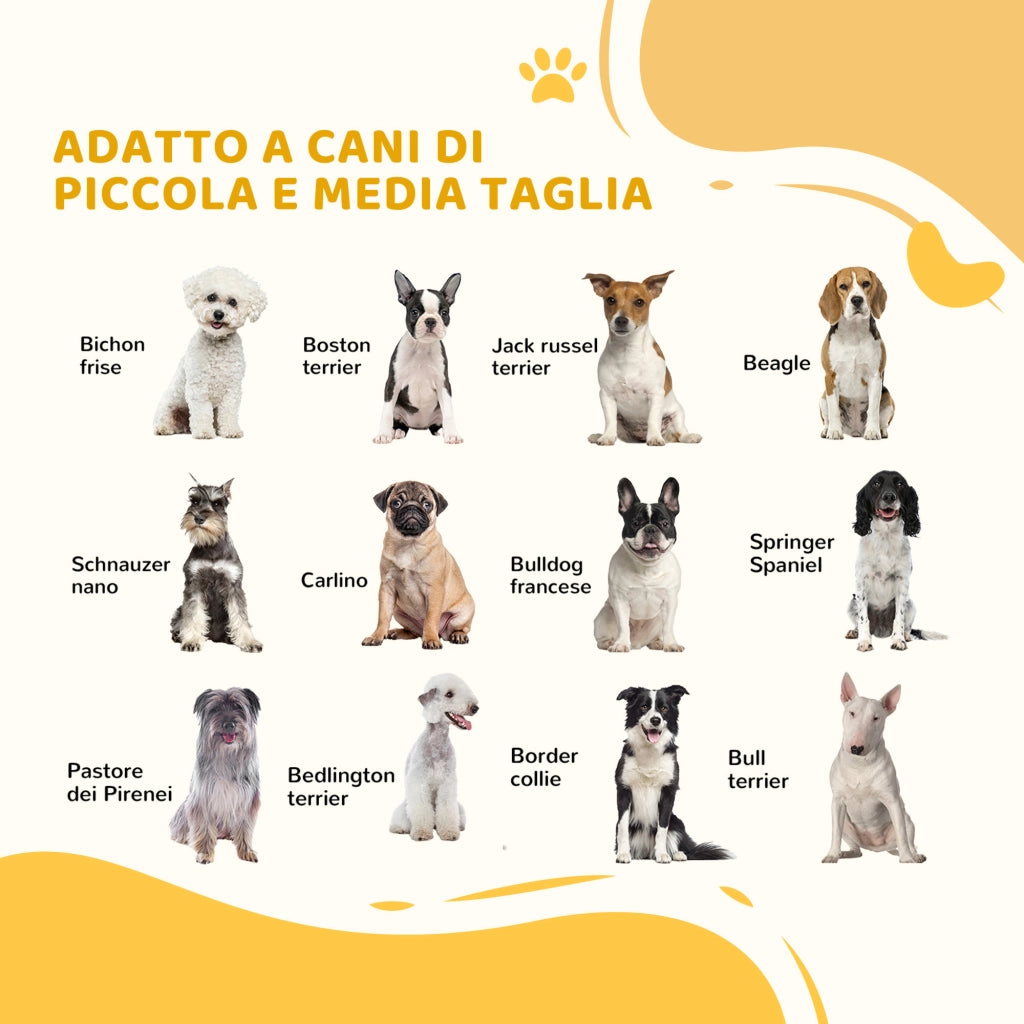 Cancelletto per Cani Regolabile 76-103cm con Chiusura Automatica Acciaio Bianco