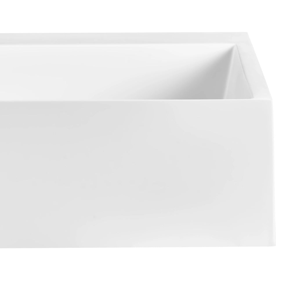Lavabo bagno classico rettangolare in ceramica finitura lucida 60 x 38 cm Bianco Lavello da bagno rettangolare