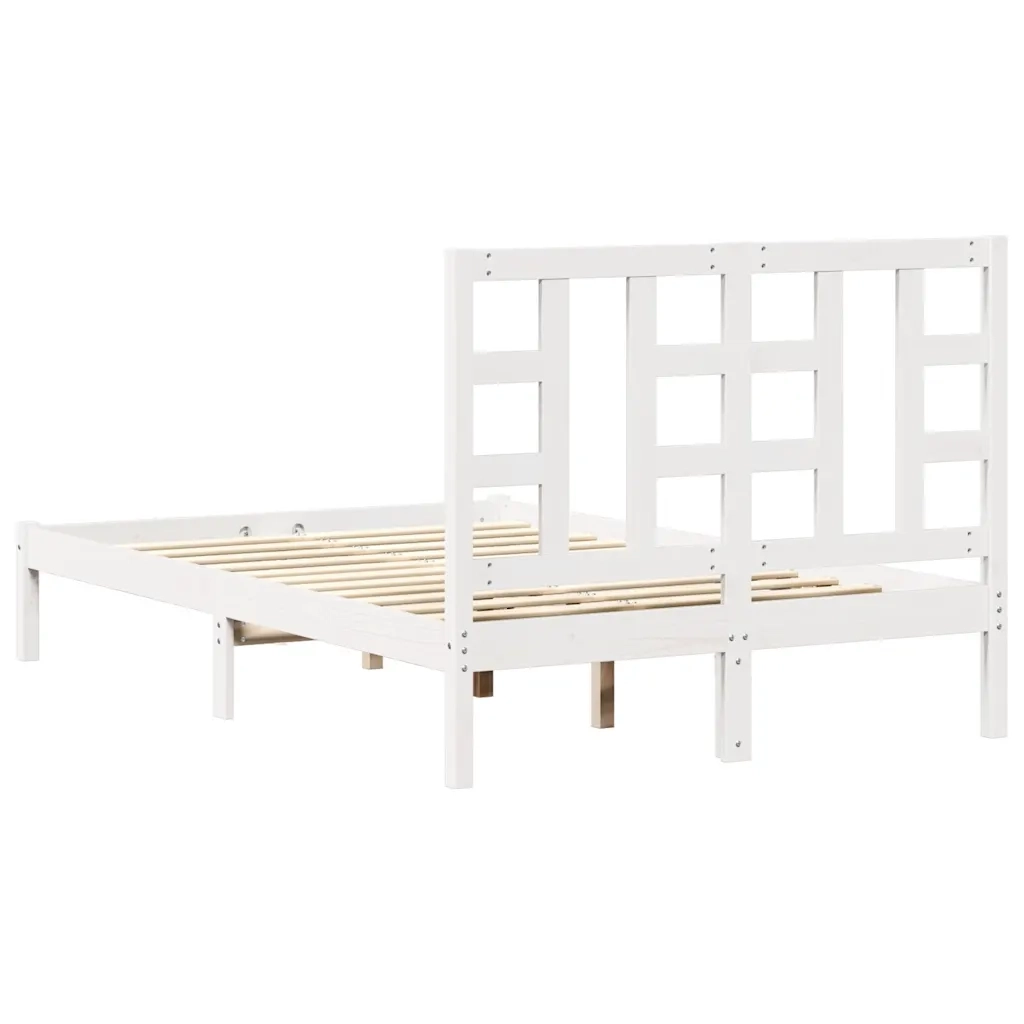 Giroletto-Struttura Letto Bianco in Legno Massello 120x200 cm 955109
