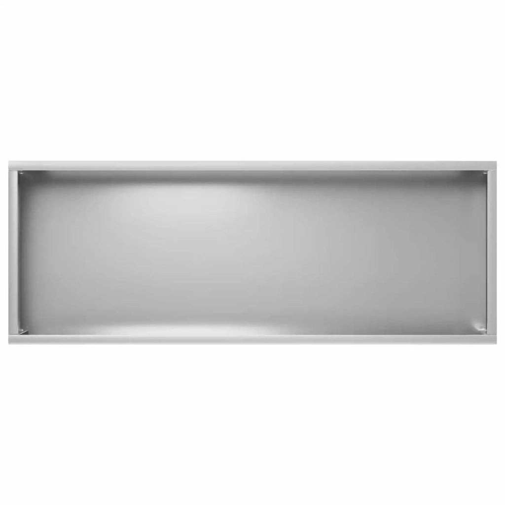 Vaso da giardino 2 pz Argento 80 x 20 x 49 cm Acciaio zincato 8005831