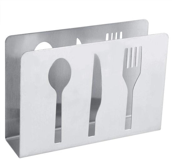 Servitore Verticale con Dispensatore per Serviette in Acciaio Inossidabile - Design Moderno - Accessori da Cucina - Lavorazione Finale con Lamiere Liscie - Ideale per Cucina e Ristoranti
